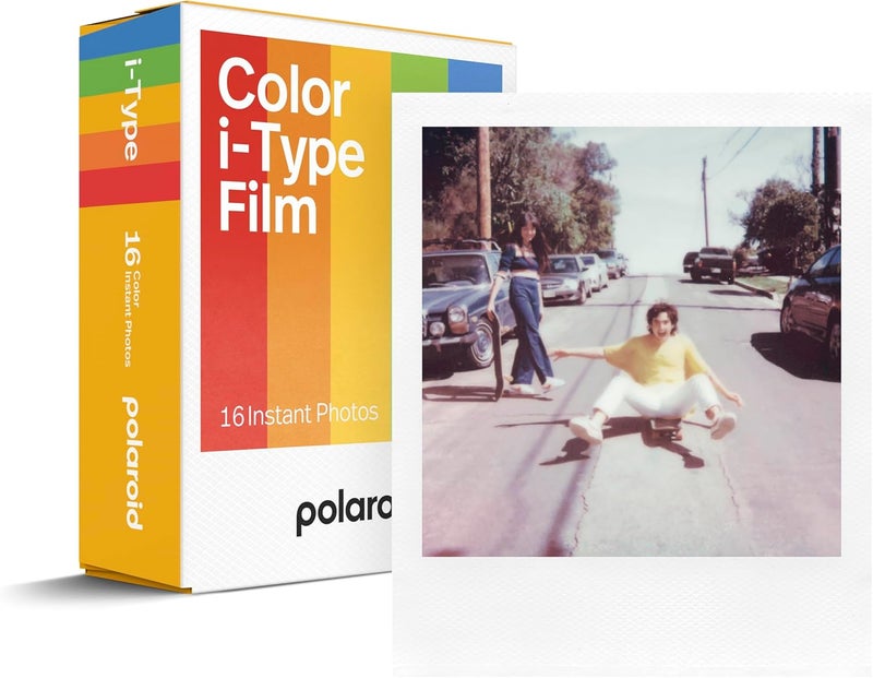 Polaroid Color i-Type Instant Film Double Film | 16 Photos, White Frame, ASA 640 | Battery-Free Film for Now, Now+, I-2, & Lab Printer - Image 1